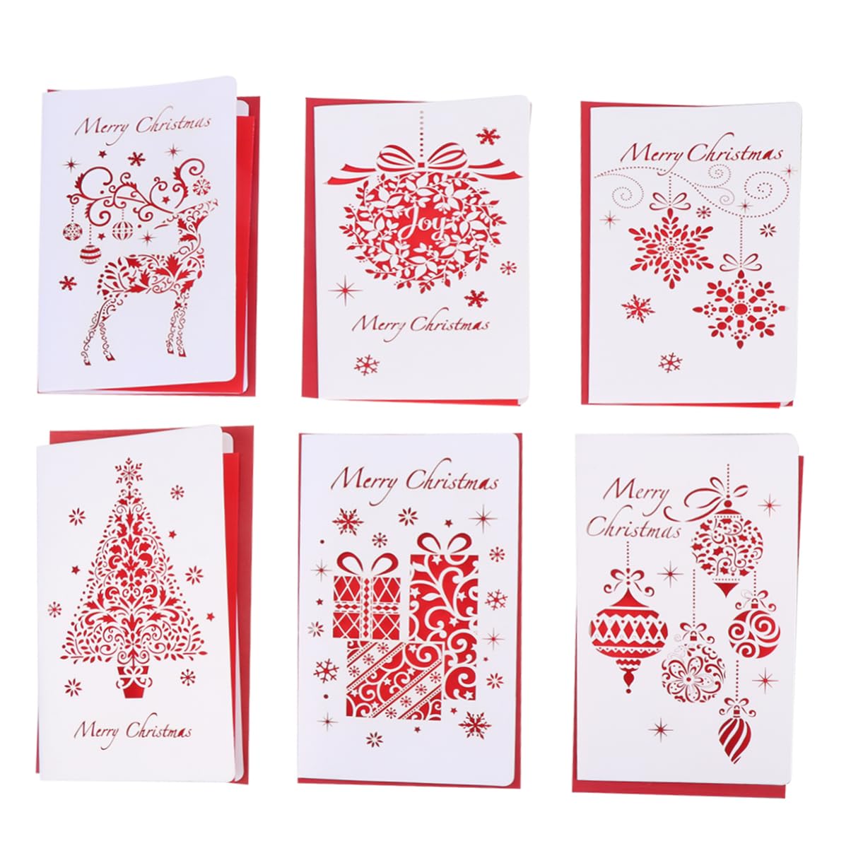 STOBOK 18 Stk Weihnachtskarten Weihnachtsfeier Gefallen 3d-einladungskarten Popup-notizkarten Weihnachts-popup-karten Weihnachtsgrußkarte Feiertagsgrußkarte Wunschkarten Segenskarte Rot