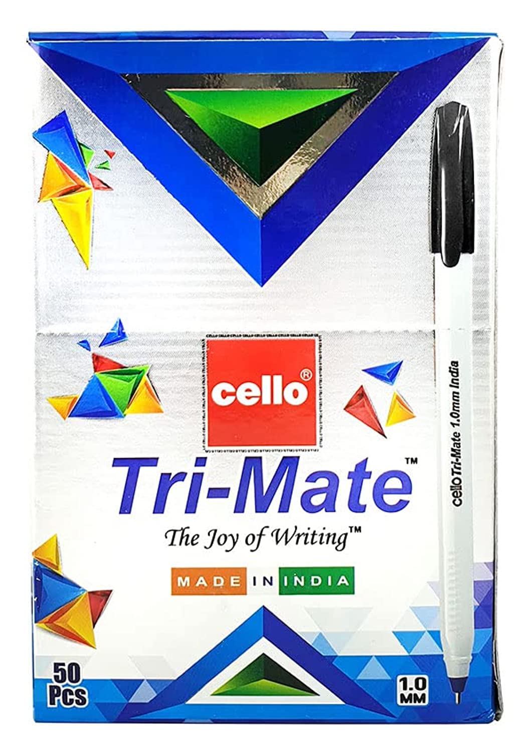 Trimate Ball Pen 1.0Mm Box Of 50Pc Black