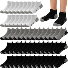 20 Pairs Boys Low Cut Ankle Socks Kids Crew Athletic Breathable Cushion Sole Socks for Running Hiking