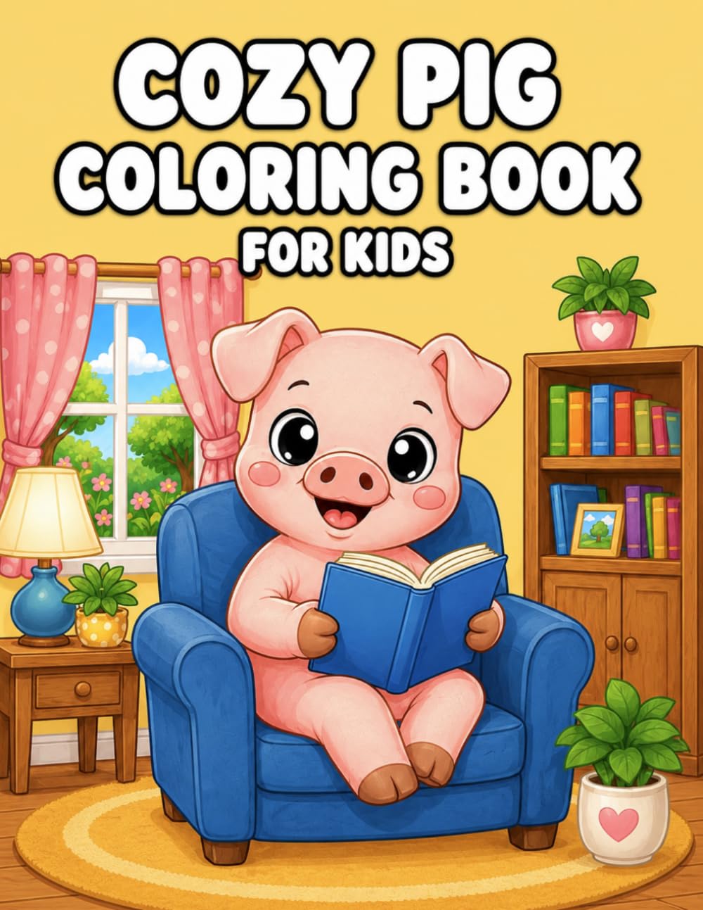 Cozy Pig Coloring Book for Kids: Cute Adventures, Cozy Fun & Easy Relaxing Coloring Pages for Children
