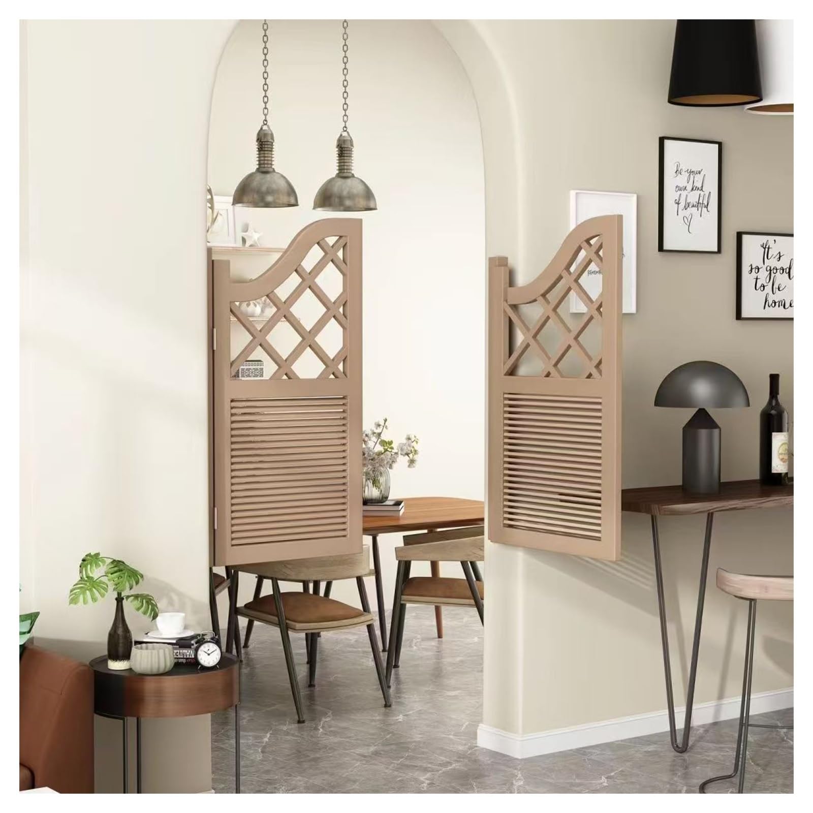Portes battantes bois massif haut de gamme cuisine pub