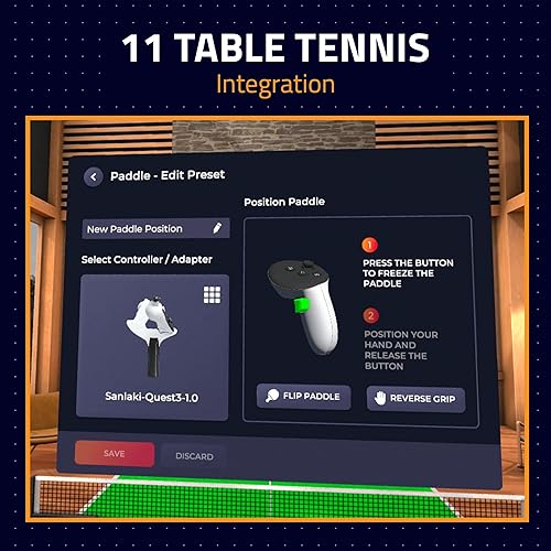 Miniatura 4 de Sanlaki Accesorio de Pala de Tenis de Mesa VR, Compatible con Quest 3, Versión para Diestros
