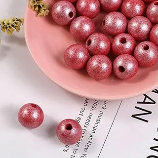 1000 Cuentas de Madera de Brillo Perlado, Espaciador de Madera de 8 mm, Color a Elegir, Venta al por Mayor, Rojo