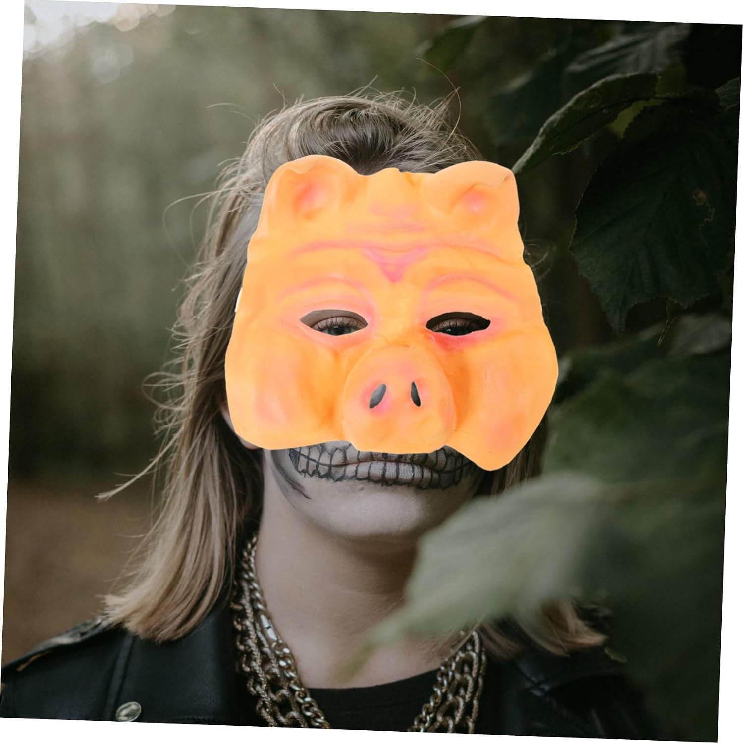Pig Half Face Bloody Pig for Masquerade Halloween Prop for Party and Stage Performance