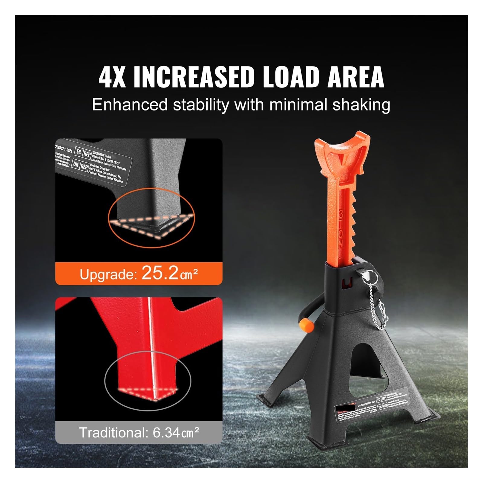 Coppia Crick Auto TOP DRIVE 2 Tonnellate - Sollevatore Per Auto, Camper E Moto, Acciaio Verniciato - Foto 2