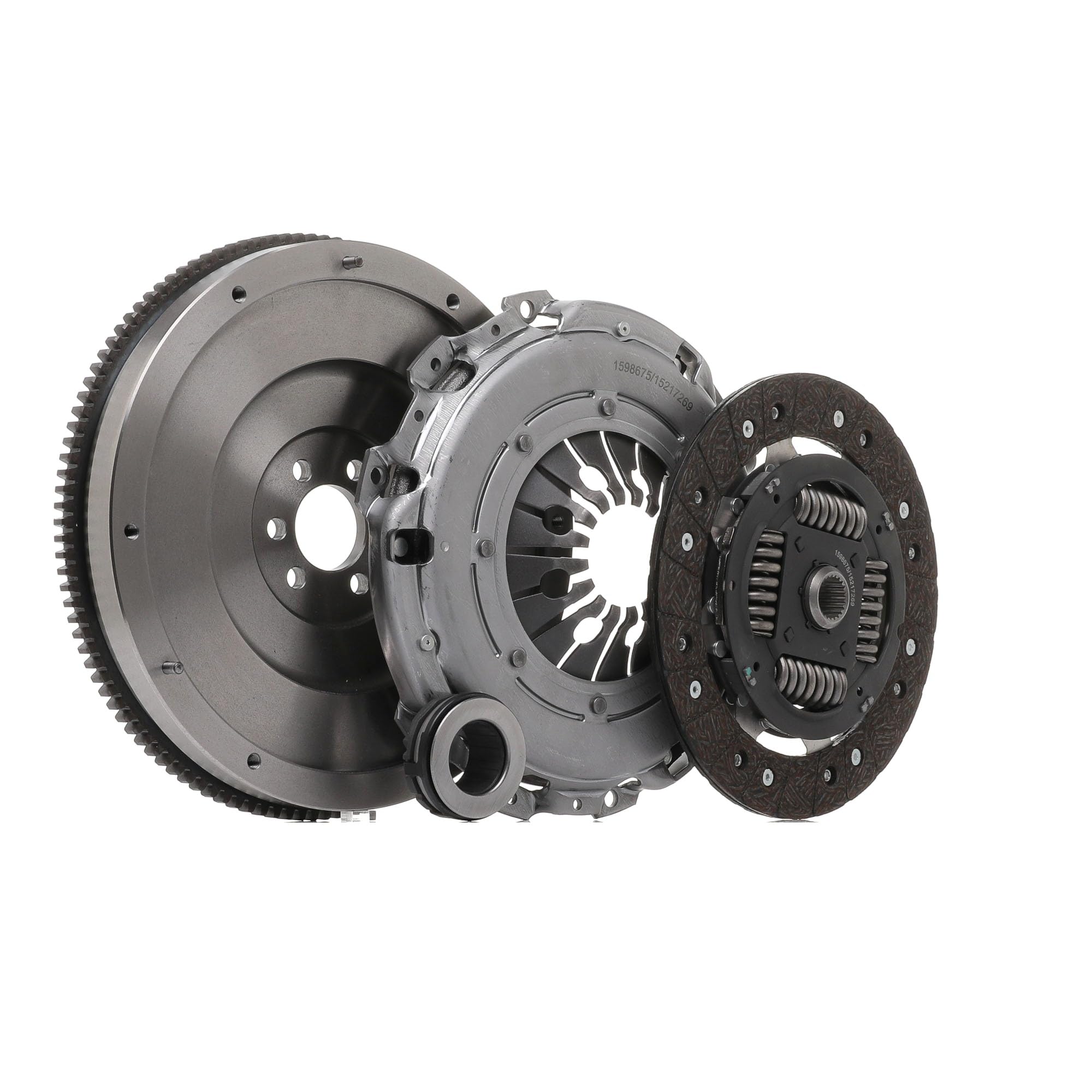RIDEX 479C0370 Kit de embrague con placa de apriete de embrague con volante motor con plato de embrague con cojinete de desembrague Compatible con AUDI A6 C6 Avant 4F5