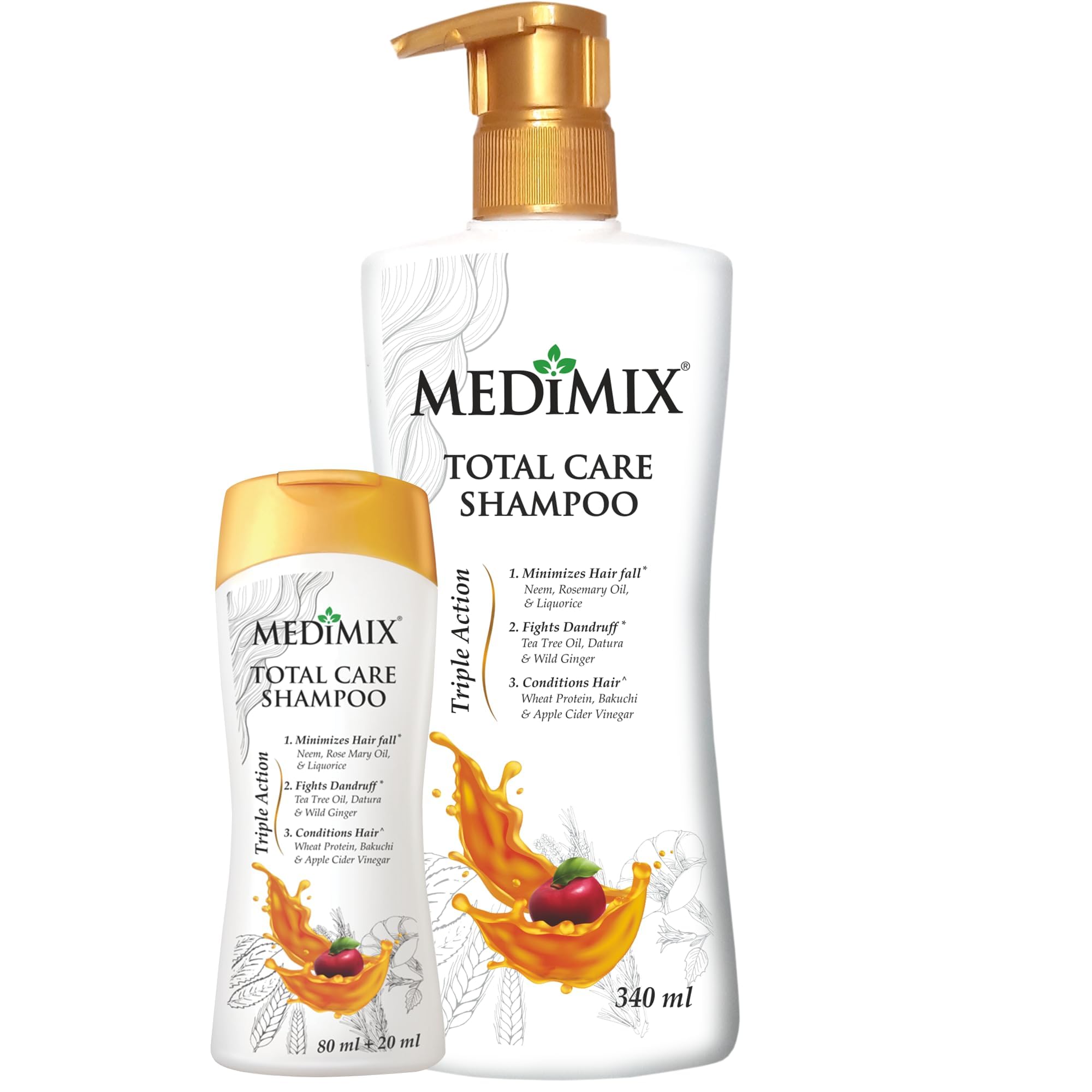MEDIMIX TOTAL CARE SHAMPOO - BUY 340ML & GET 100ML FREE! - Minimizes Hair Fall | Fights Dandruff | Conditions Hair |-image-7