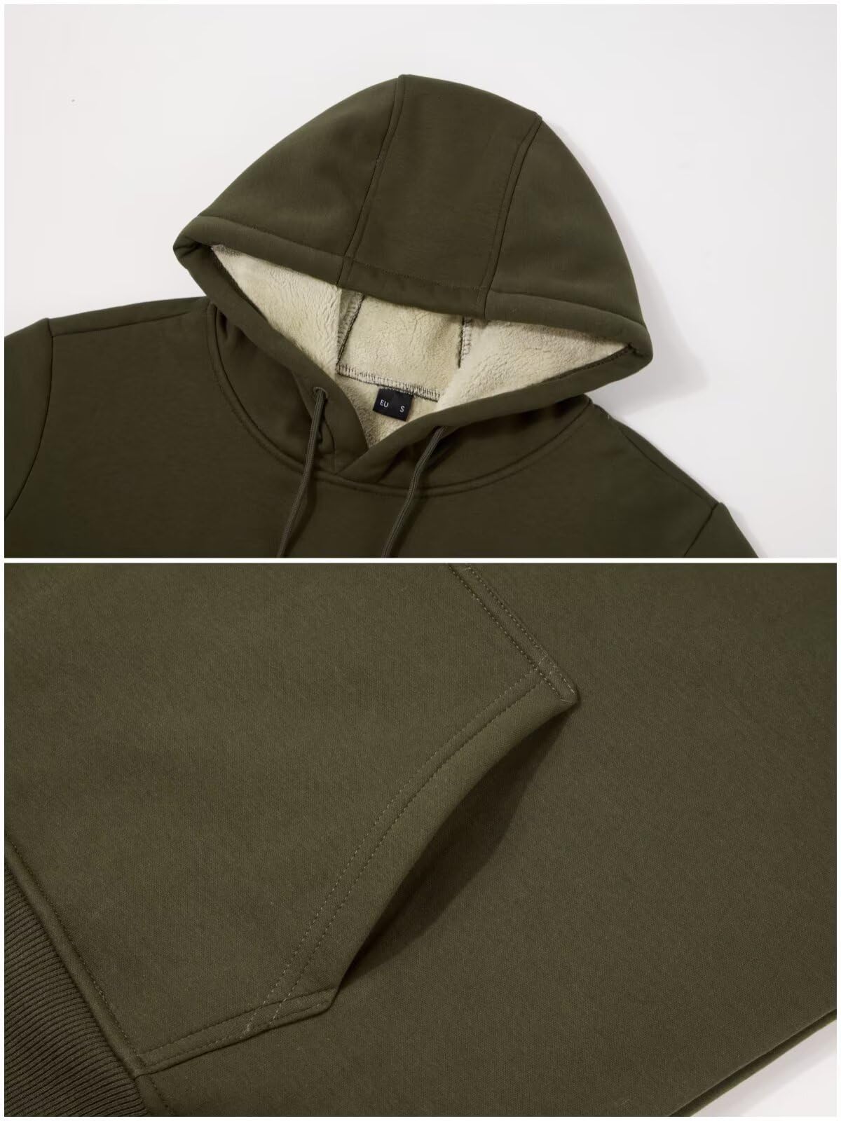 Herren Fleece Kapuzenpullover Winter Warm Hoodie