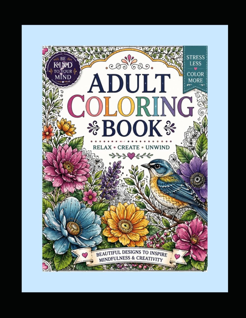 Adult Coloring Book: Relax, Create, Unwind