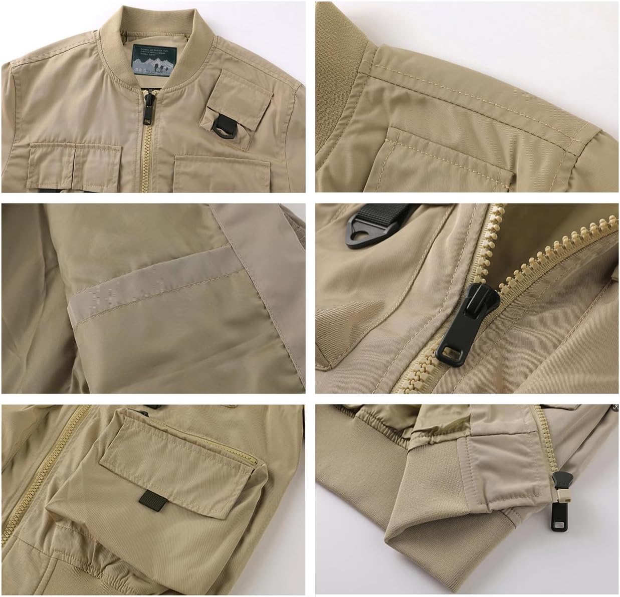 Men's Tactical Jacket Multi-Pocket Cargo Windbreaker Coats Casual Army Motorcycle Bomber Outerwear