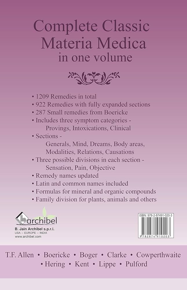 Concordant Reference: Complete Classic Materia Medica