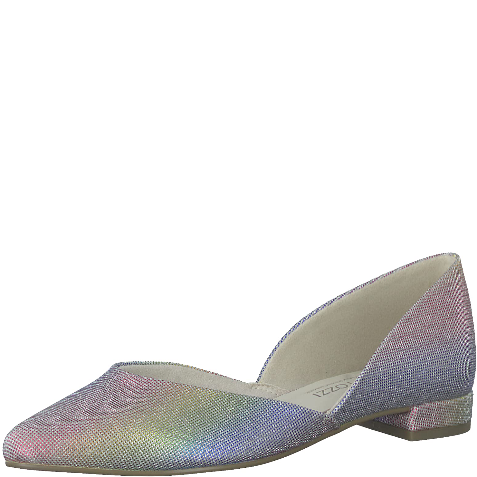 MARCO TOZZI Women's 2-2-82103-20 Ballet Flats, Rainbow Met, 6 UK