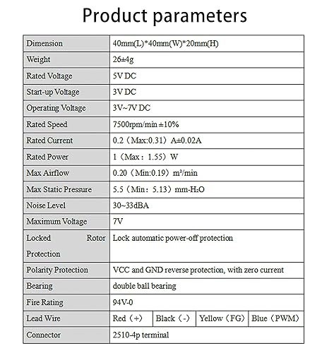 Miniatura 7 de XICOOLEE Ventilador de refrigeración DC5V para Jetson Nano Developer Kit 4Pin PWM Velocidad ajustable Ventilador de aire de enfriamiento fuerte con