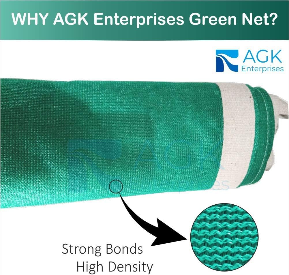 Green Shade Net for Garden/Balcony(6 X 8 Ft) with Niwar 90-95% HIGH Density Green, 6 X 8 Ft