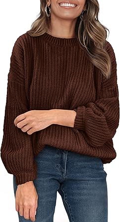 PRETTYGARDEN Fall Sweaters for Women 2025 Fashion Long Sleeve Casual Ribbed Knit Winter Clothes Pullover Jumper Tops