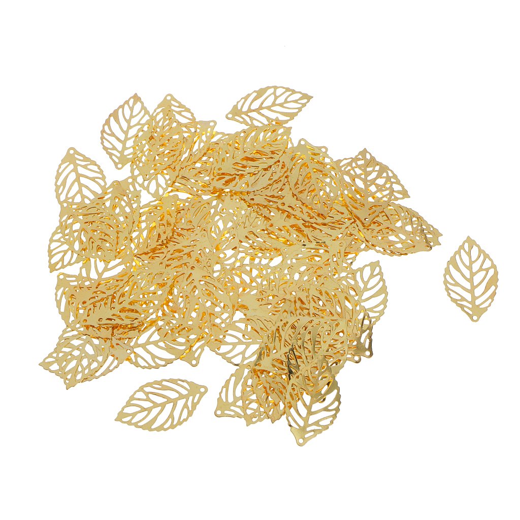 Gold Leaf Gilding Flakes, 10g Silver Flakes, KAVAVE Gold Metallic Foil Flakes for Painting Arts, Crafts Nails,DIYs,Furniture Decoration Golden Pierced Tree Leaf