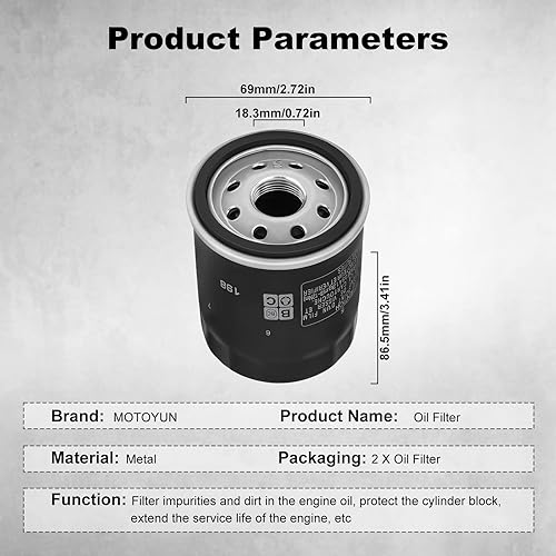 Miniatura 2 de MOTOYUN 2540122 2540006 Filtro de aceite compatible con Polaris ACE 150 500 570 900 Ranger Crew 570 800 900 Sportsman 700 800 EFI Frontier 2002-2005