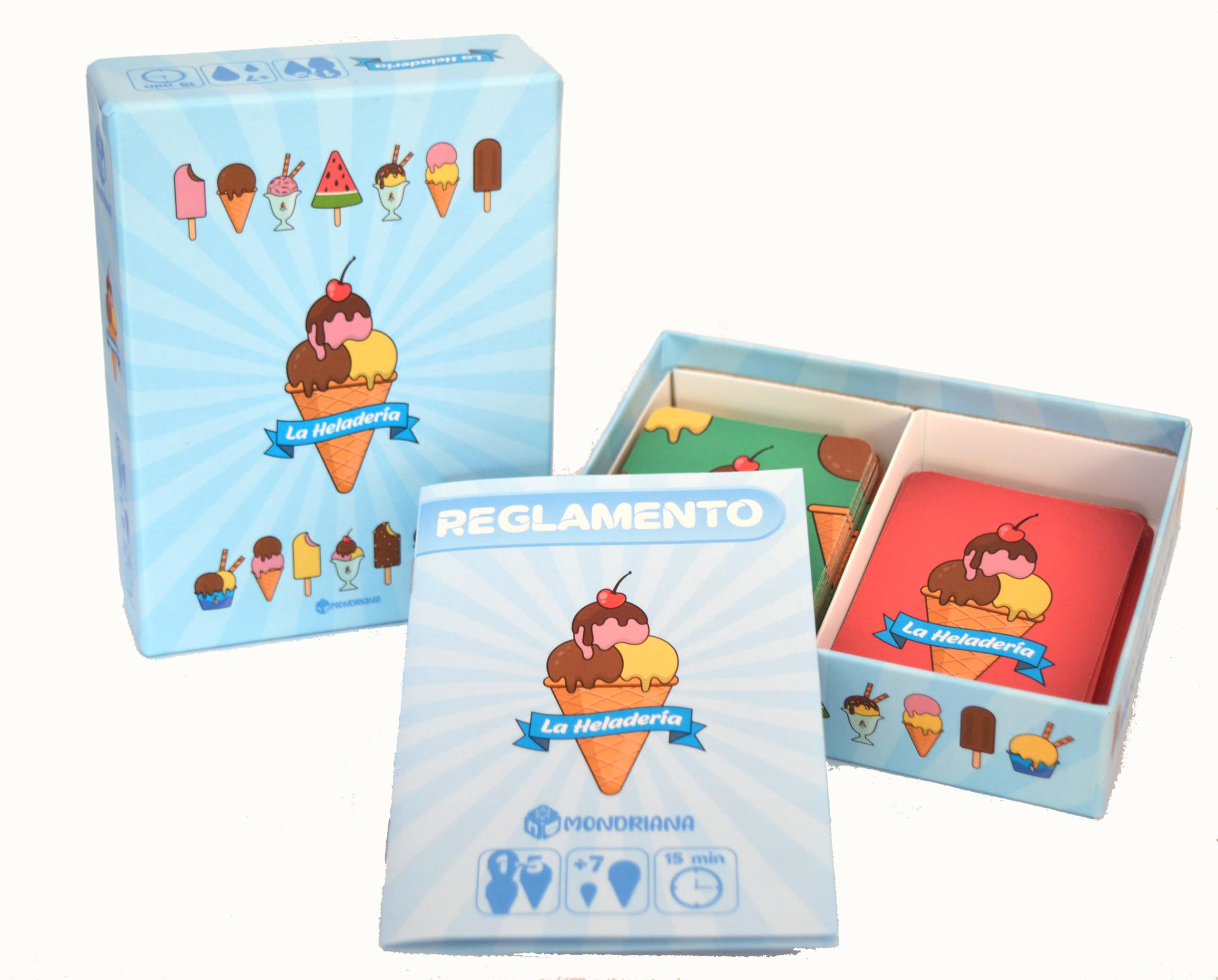 Mondriana Ice Cream Shop Board Game, Blue - Image 2