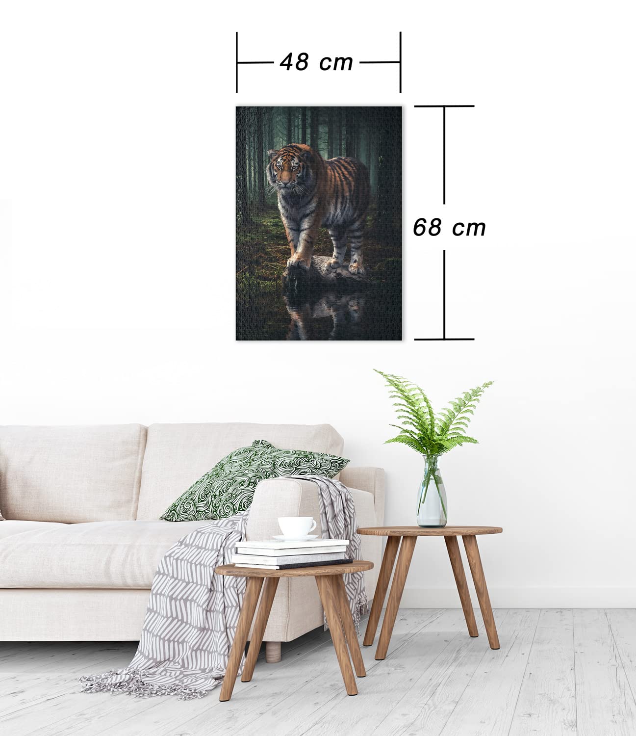 Ulmer Puzzleschmiede, Puzzle "Ruler of the Dark Forest", The Majestic Siberian Tiger Stalks into the Night - Image 3