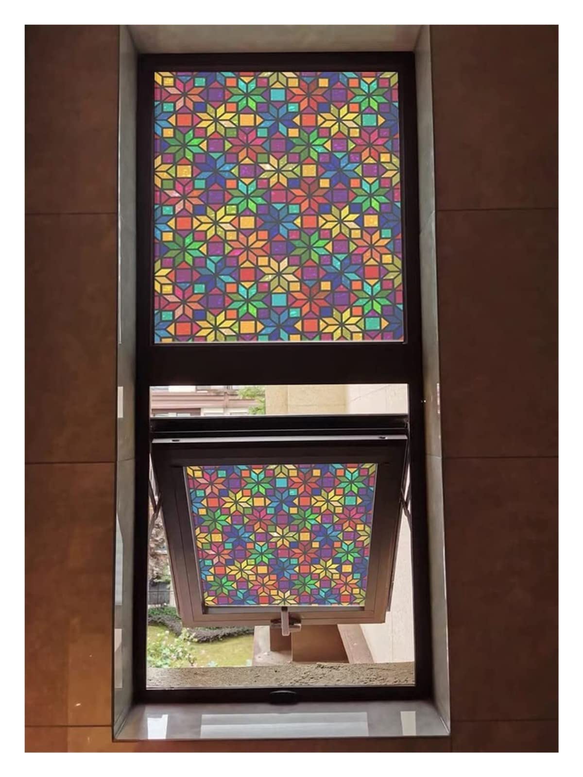 HLLING Privacy Venster Film Niet-klevend Vinyl Sticker Perfect Glad Glas Film Decoratief Bloem Patroon Control De Calor Y Anti UV Paneel (Color : A, Size : 40x100cm
