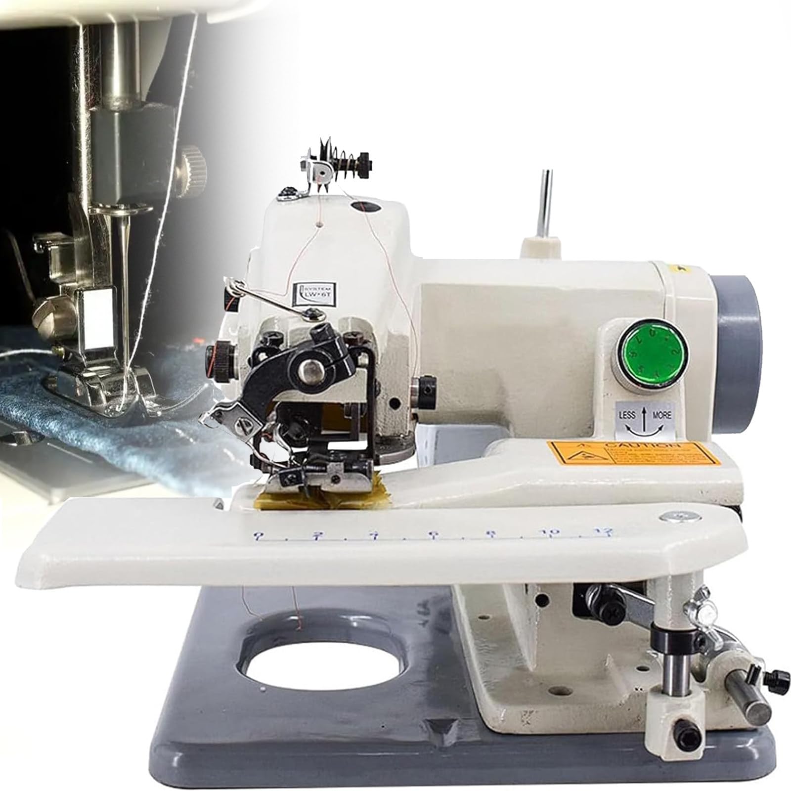 Máquina de Dobladillo Invisible de 10 Agujas para arreglos Profesionales – Máquina de Coser y Bordar portátil para Hacer dobladillos en Pantalones, con Pedal