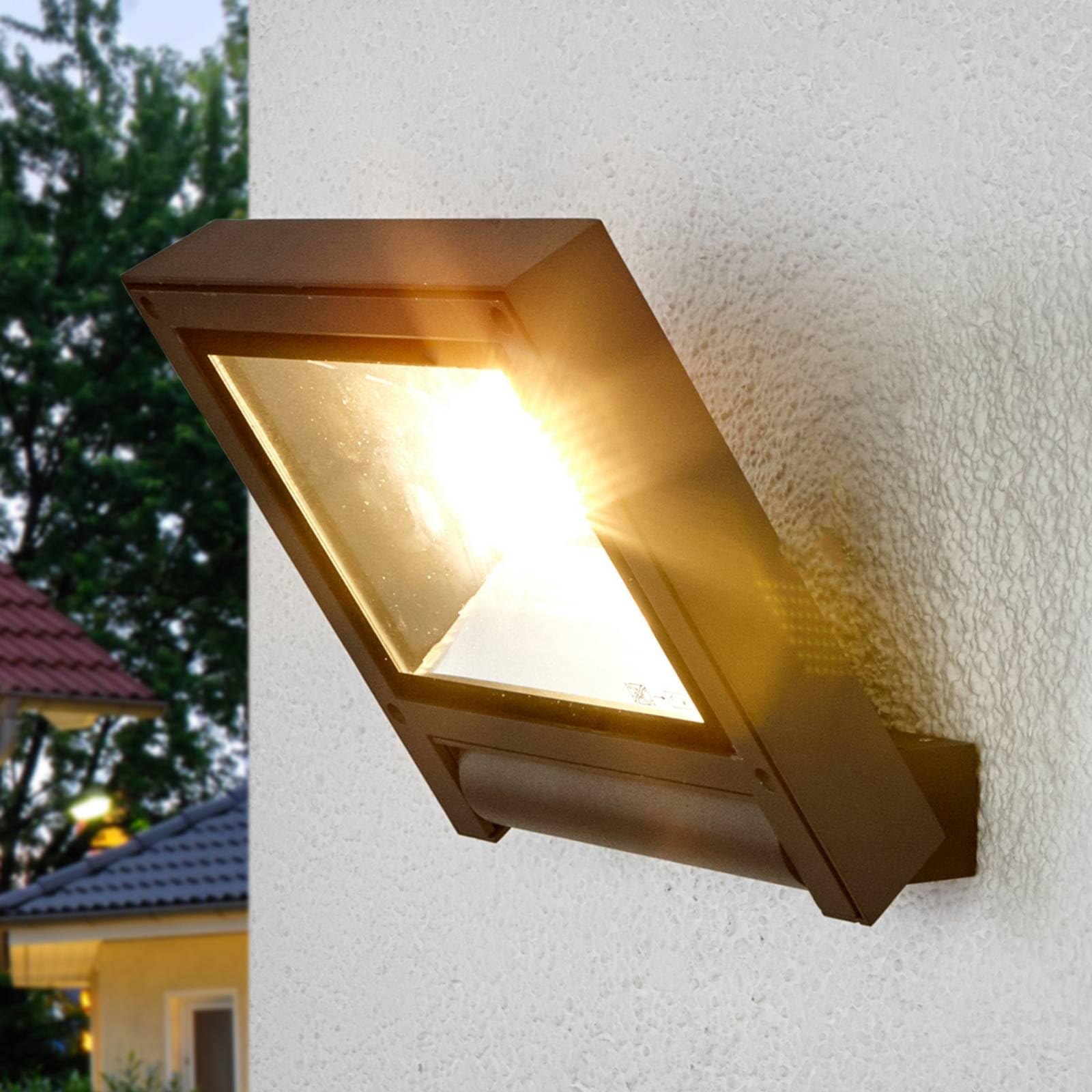 Lucande ,schwenkbar (Modern) in Schwarz aus Aluminium (1 flammig,) - LED Außenstrahler außen Spot Außenleuchte für Garten Terasse Balkon & Haus