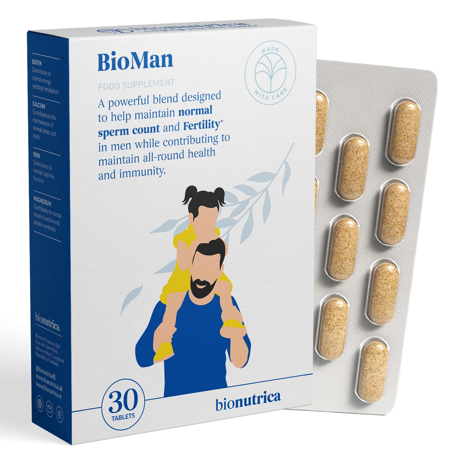 BioMan: Support Men Fertility, Sperm Quality, testosterone balance, Stamina & Overall Health 30+ Premium Ingredients | Grape Seed, Maca Root, Fenugreek Seeds & Selenium-30 Tablets