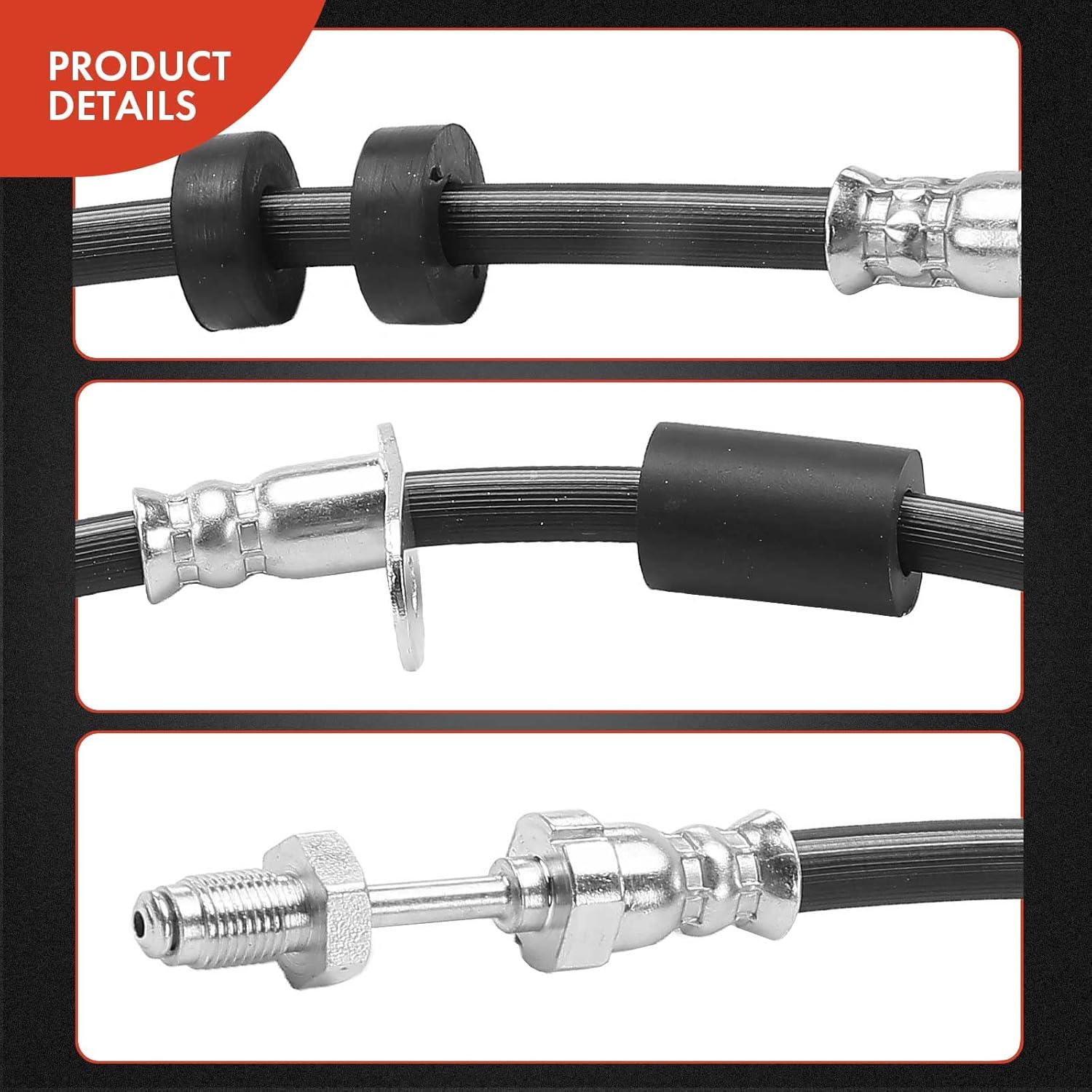 A-Premium Front Driver and Passenger Brake Hydraulic Hoses Compatible with Select Ford Models - Escape 2013 2014 2015 2016 2017 - Replace# CV6Z2078B(Pack of 2)