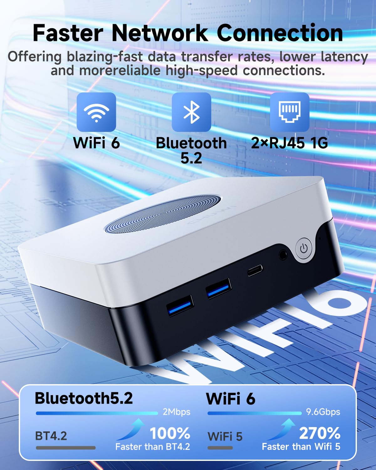 CHUWI LarkBox X Mini PC, Intel i3-1220P (10C/12T, até 4,4GHz), 8GB