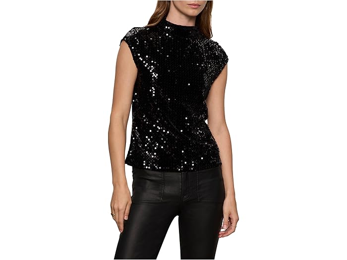 Funnel Neck Sequin Top - Image 1
