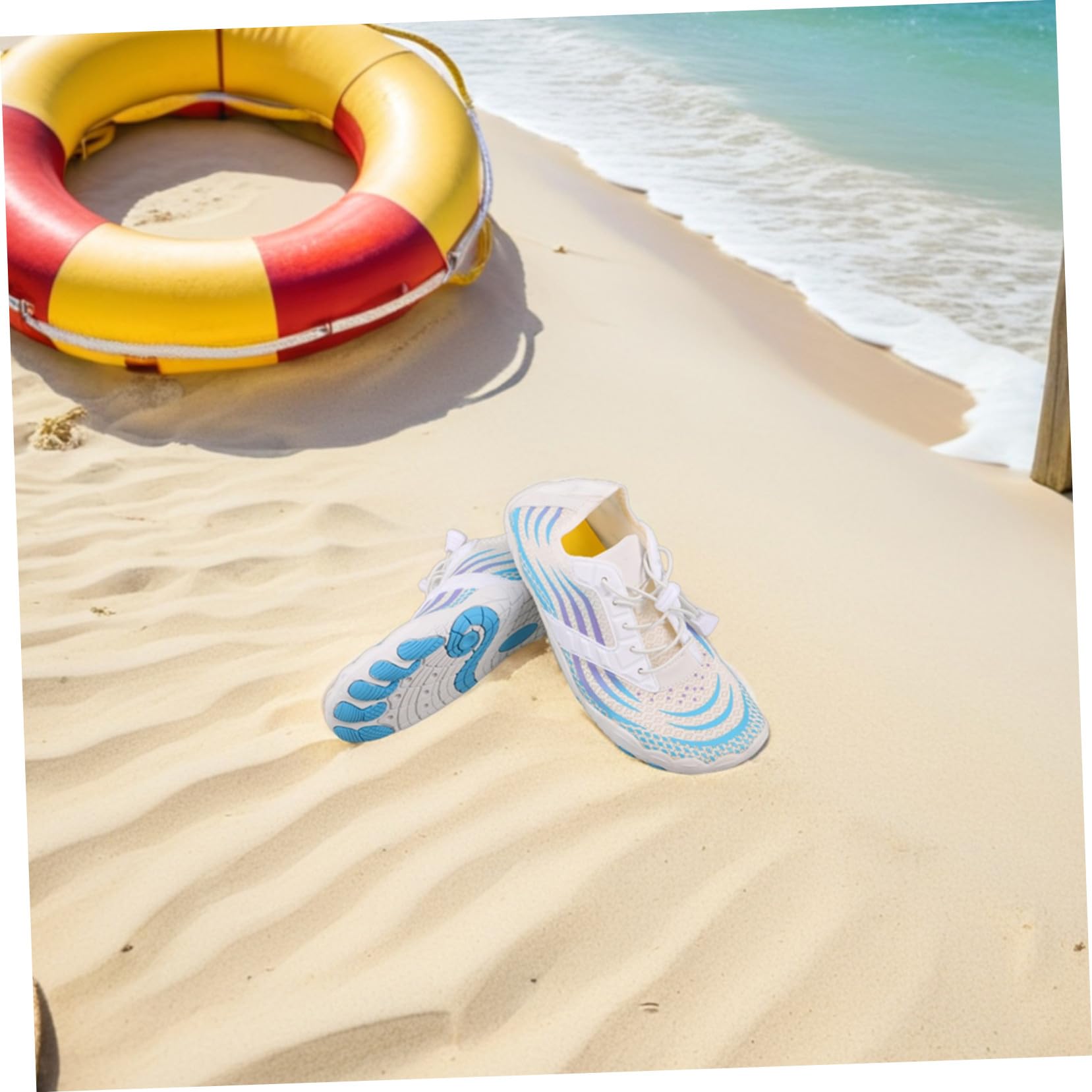 Zapatos de Agua Descalzos Unisex Talla 40, Secado Rápido y Antideslizante | 1 Par, Goma y Mesh Cloth, 25.5cm 8.5 US 6 Uk 38.5 Bra 40 Eu, Decoracion Verano
