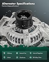 Vista 2 de SCITOO Alternador de alto rendimiento de 150 amperios de repuesto de alto rendimiento para Toyota para Sequoia 4.6L 2010-2012, para Sequoia 5.7L