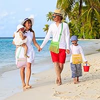 Vista 6 de Bolsas de concha para playa - Bolsas de malla para recoger conchas para niños, recogiendo conchas