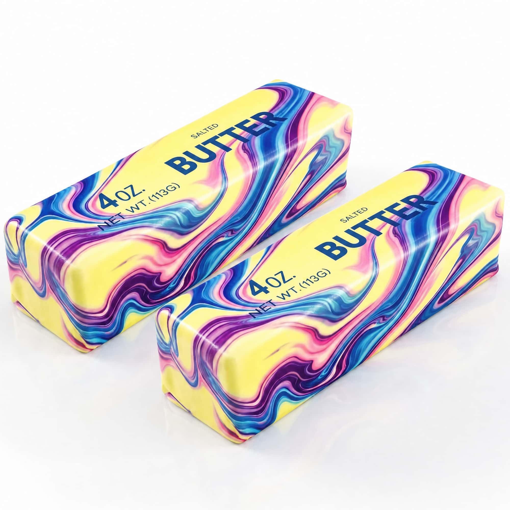2 Pack Rainbow Butter Squishy Slow Rising Squeeze Fidget Toys