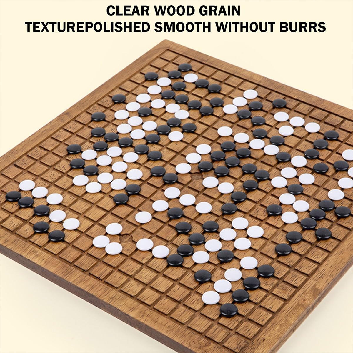 Ensemble de Jeu Trois en Un, résistant aux Rayures, Facile à Nettoyer et idéal pour Les Amateurs de go et de gomoku(A,51 * 51 * 10cm)