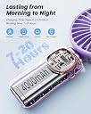 coldSky Portable Handheld Fan, 4000mAh Battery Operated 3 in 1 Multifunction Personal Travel Fans with Digital Display, 90° Foldable Desk Fan with Base, 5 Speed Lash Fan for Makeup/Commute/Office gallery image