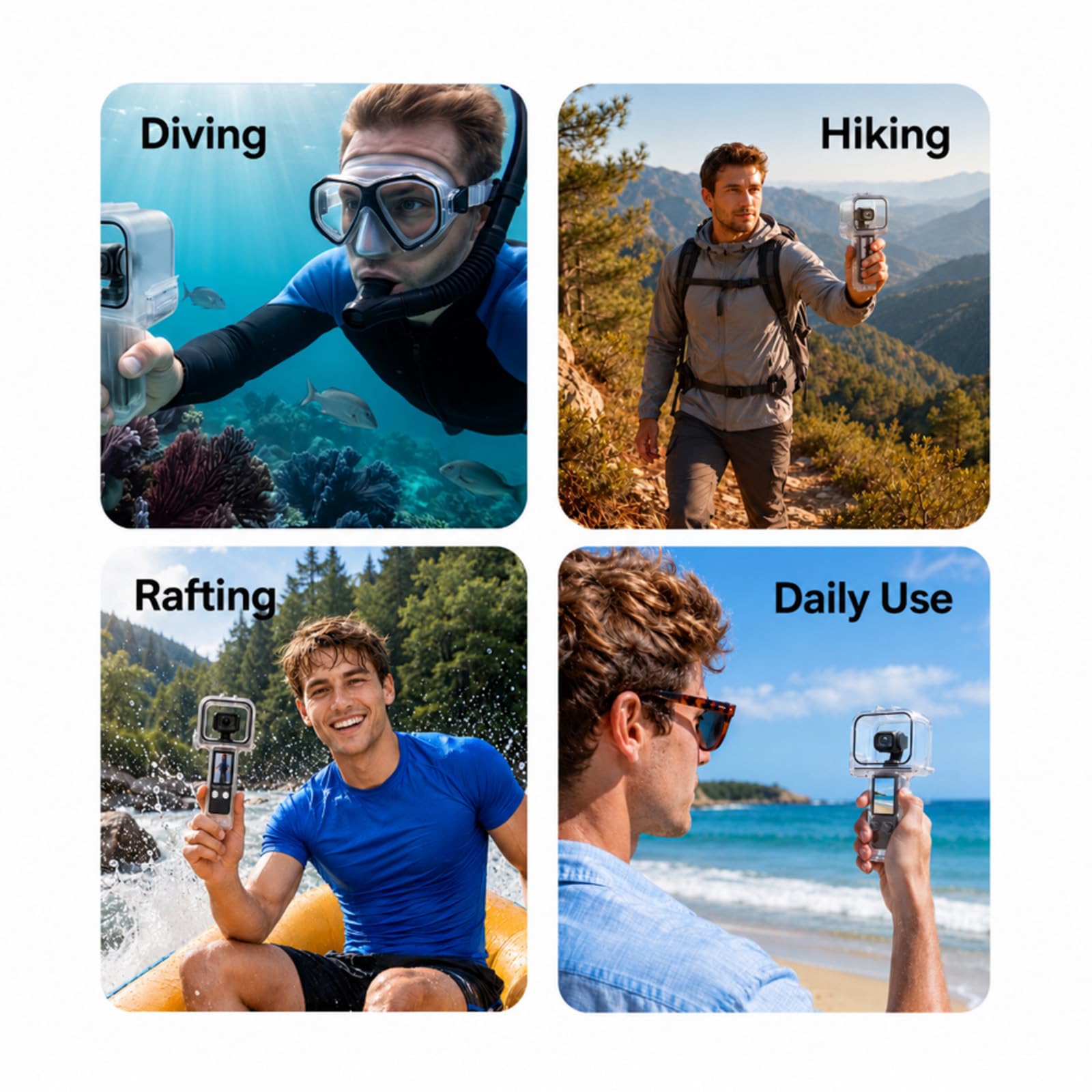 Boîtier de plongée étanche compatible avec DJI Osmo Pocket 4/3 40 m