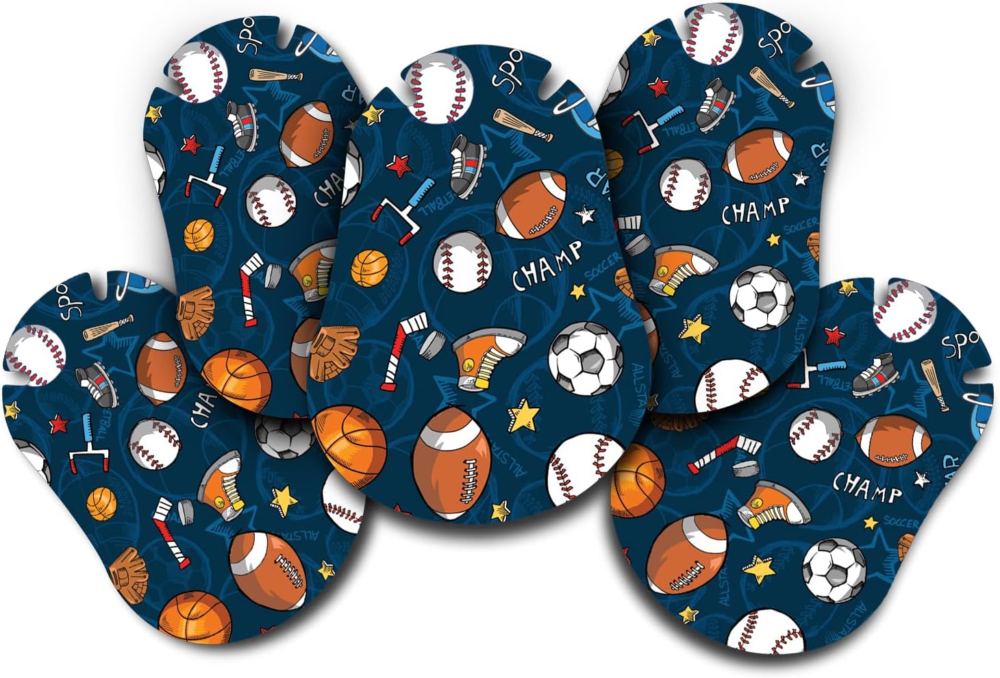 Opthopatch Eye Patches for Kids – 50 Hypoallergenic Standard Adhesive Patches for Lazy Eye & Amblyopia Treatment | Single Design Pack + 2 Reward Charts (Sports)