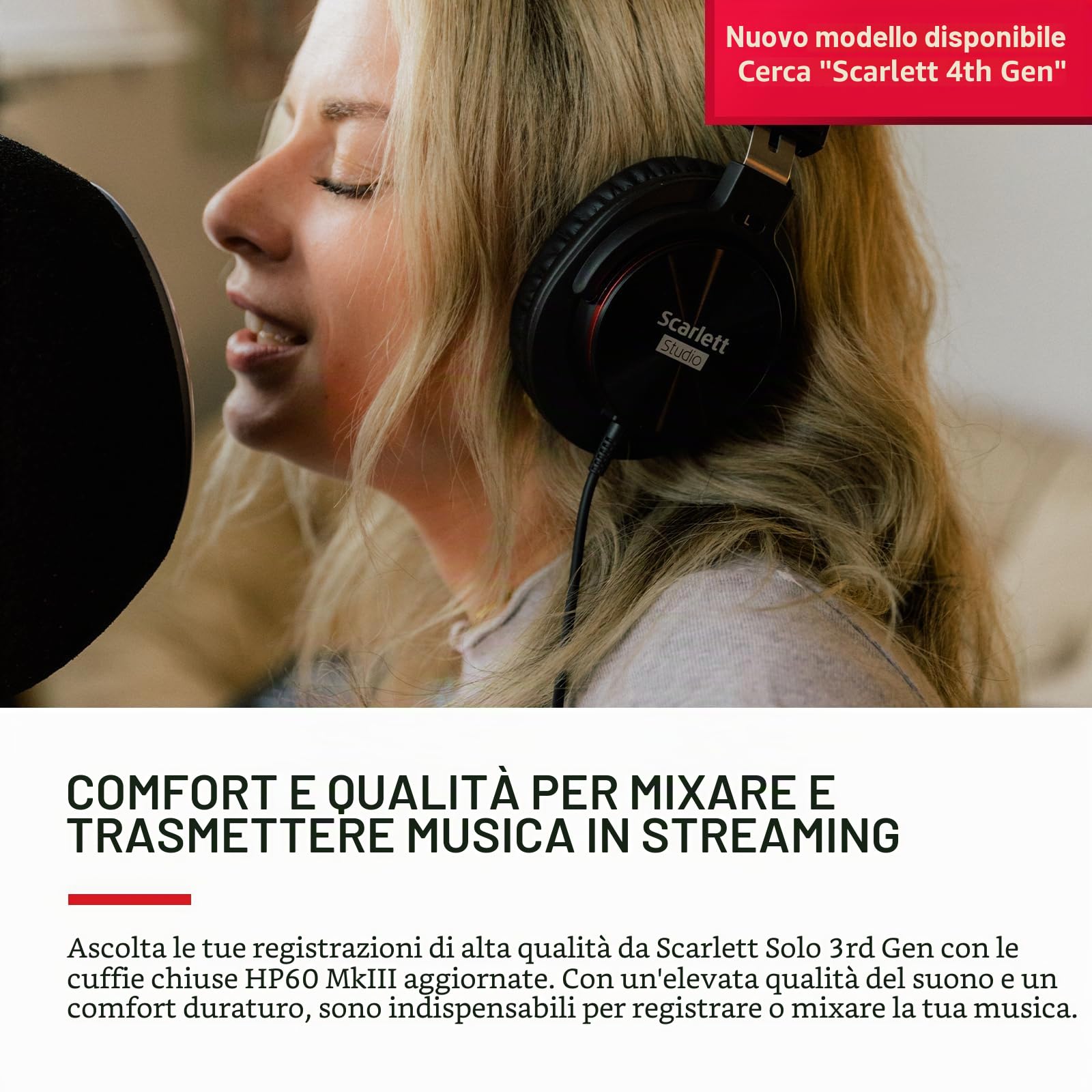 Focusrite Scarlett Solo Studio (terza Generazione), pacchetto Interfaccia Audio USB - Per Chitarristi, Cantanti E Produttori, Con Microfono A Condensazione E Cuffie, Per Registrare