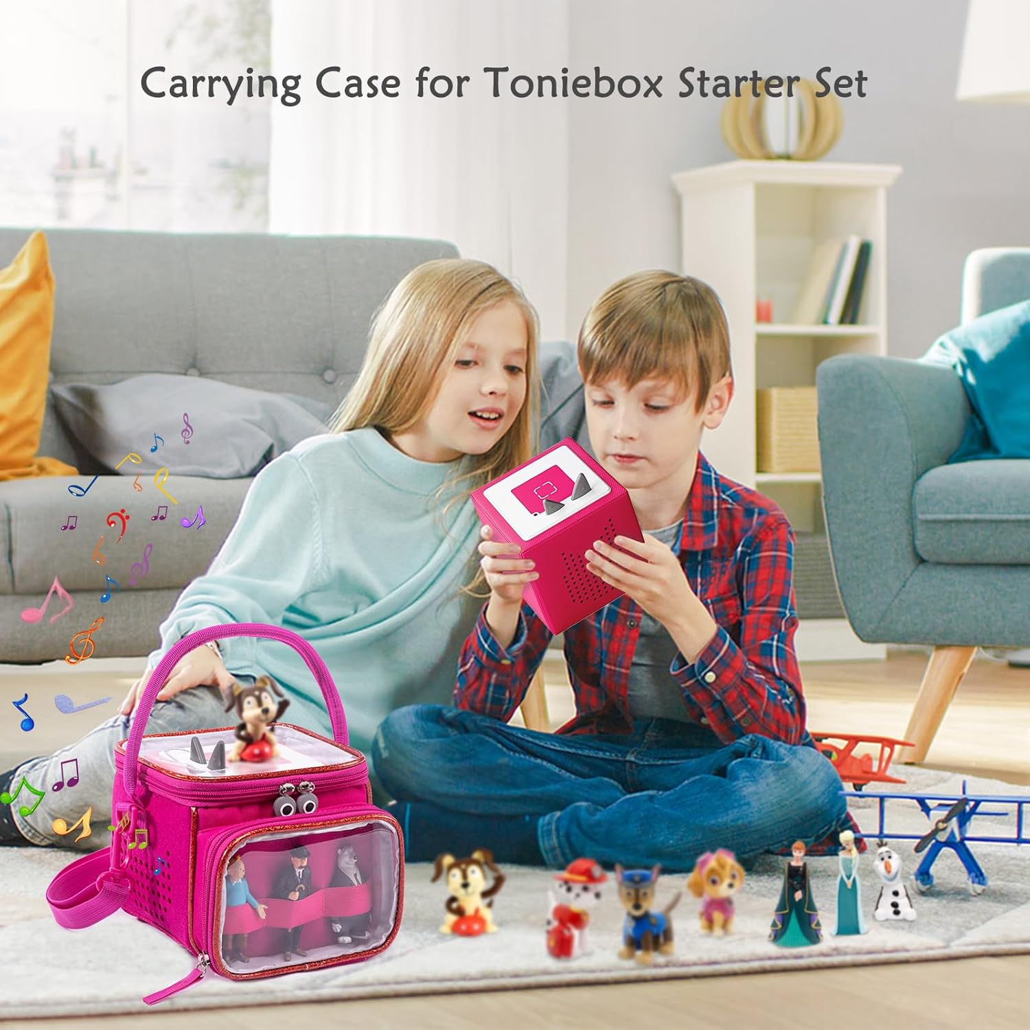 SFYBYHEART Carrying Case Compatible with Toniebox Characters, Figures, Portable Bag for Audio Player Starter Set, Storage Travel Case for Tonie Box Starter Set - Image 6