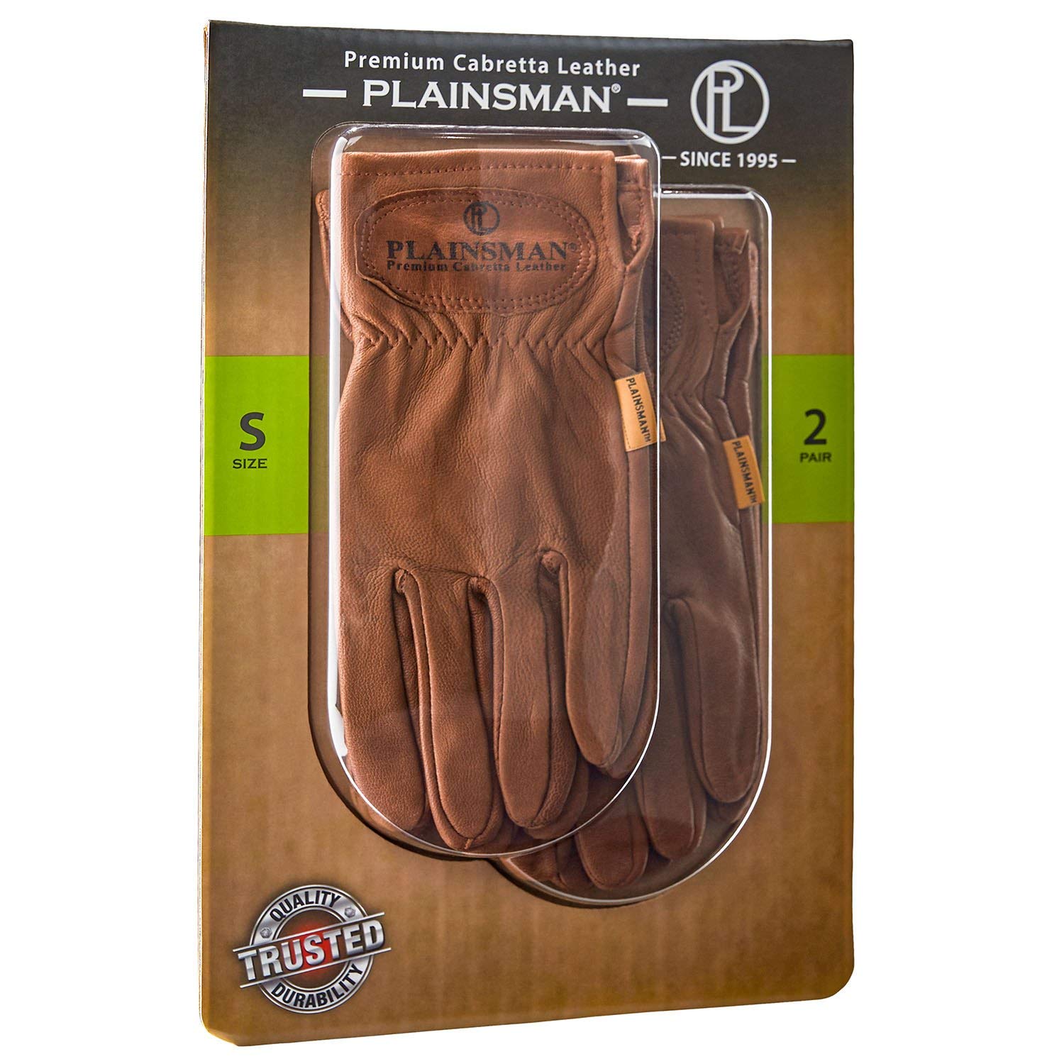 Plainsman Premium Cabretta Leather Gloves (2 Pair) - Small