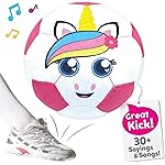Move2Play, Hilariously Interactive Toy with Music & Sound Effects for Boy & Girl | Ball for Toddler & Baby | 6, 12, 18+ Months | 1, 2, 3+ Year Old (Soccer Ball Pink)