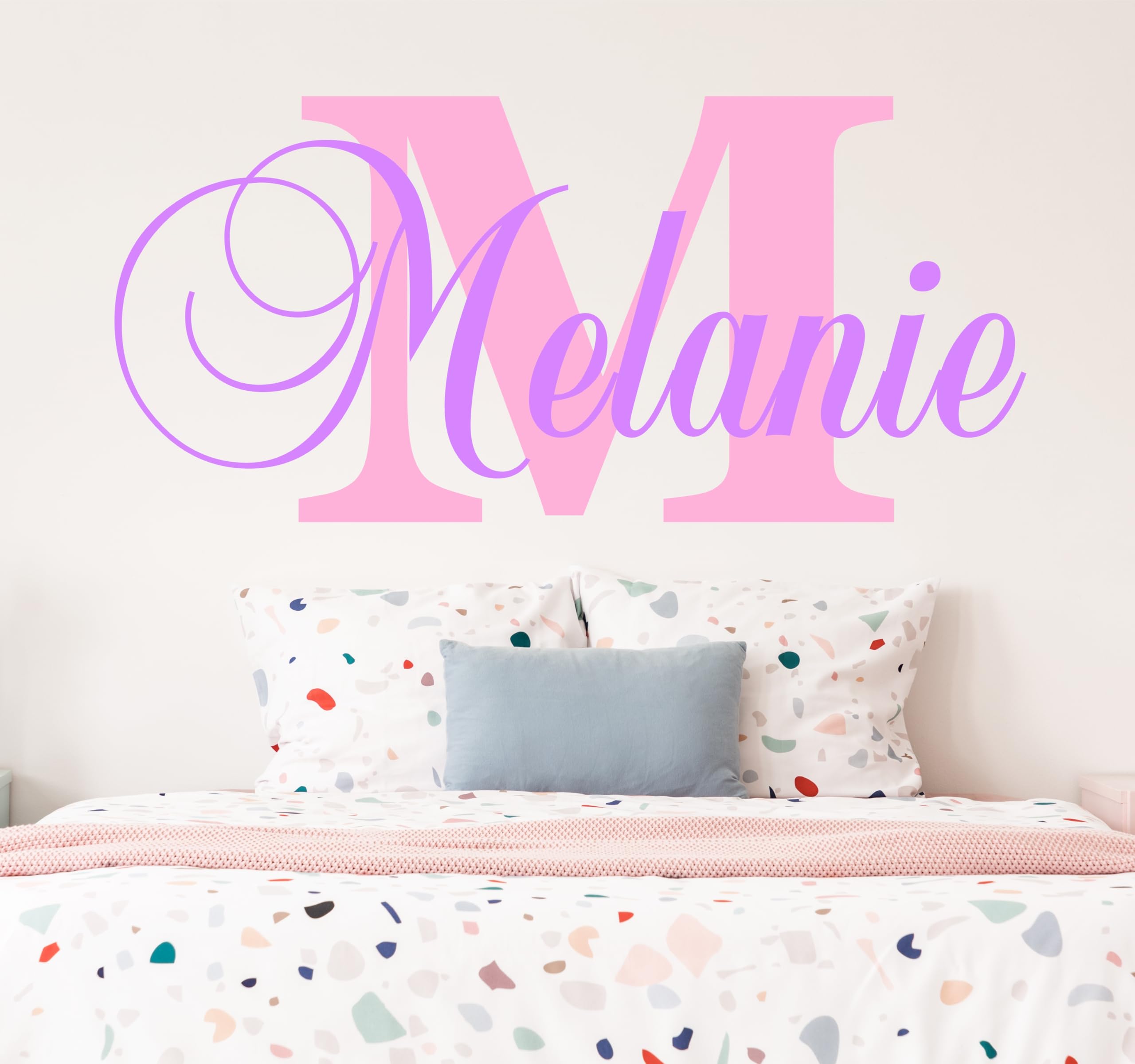 Decor Designs Decals Fancy Girls Personalized Custom Name Vinyl Wall Art Decal Sticker, Nursery Bedroom Baby and Childrens Decor, (Multiple Size