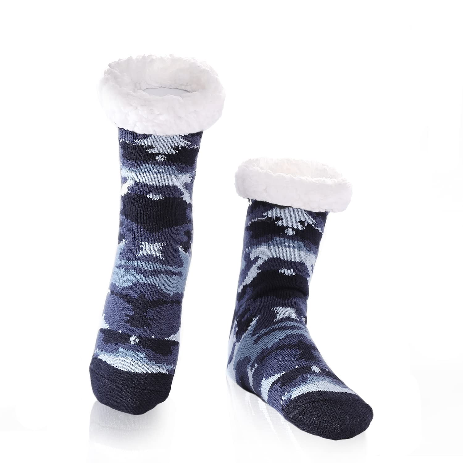 Chaussettes douillettes pour homme -Antidérapantes Douces et