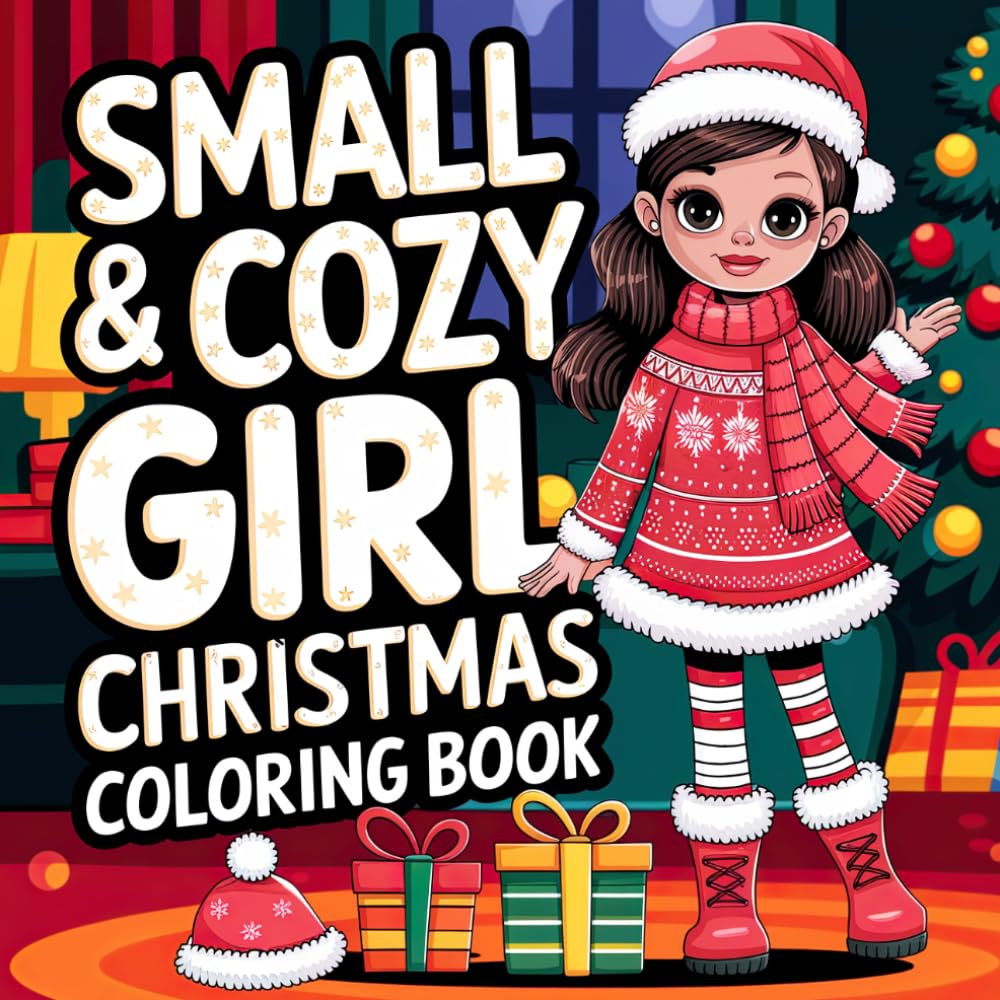 Small & Cozy Girl Christmas Coloring Book: Cute Illustrations for a Merry Holiday Season