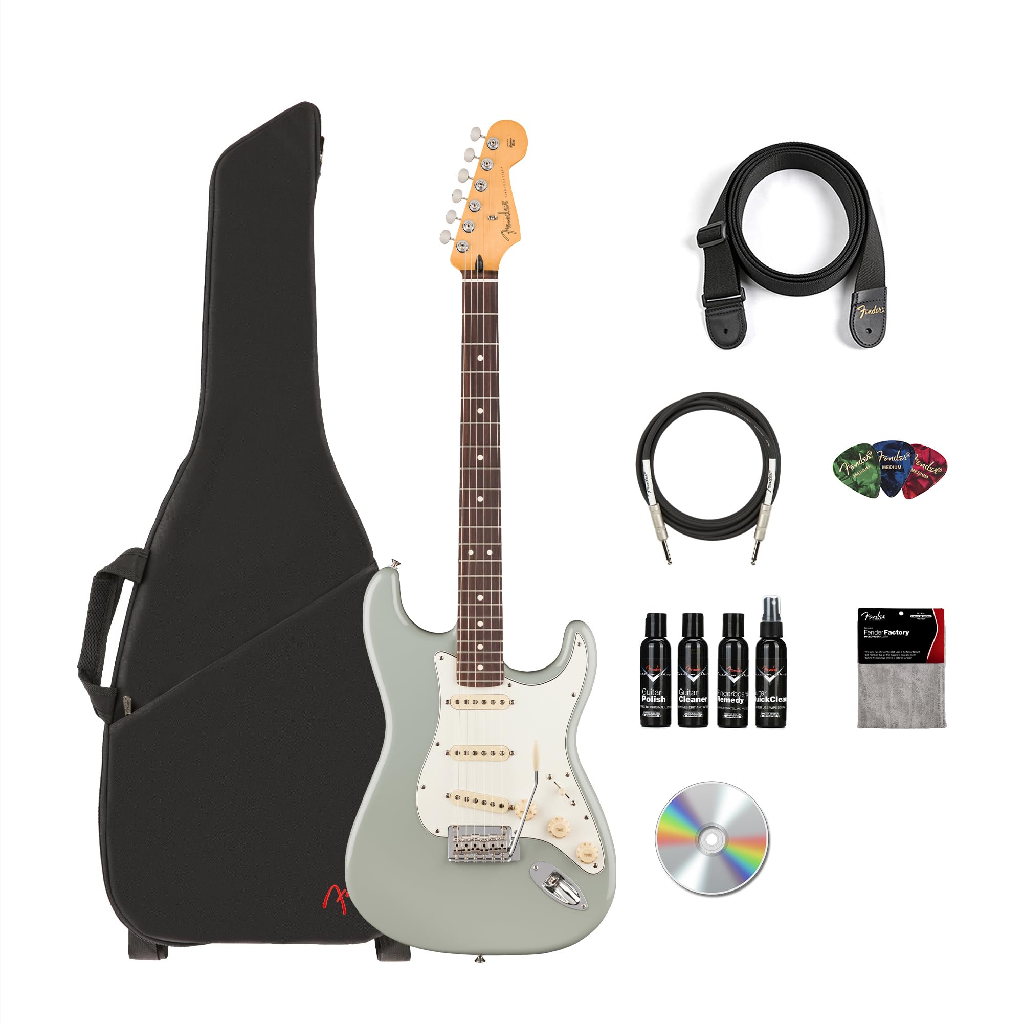 Fender Player II Stratocaster - Cactus Gray Bundle with Gig Bag, Strap, Instrument Cable,…