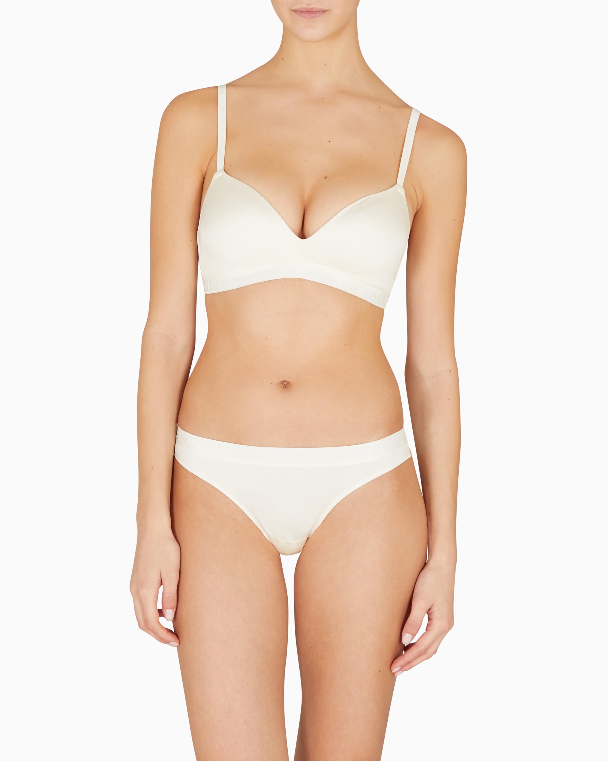 Emporio Armani Microfiber Triangle Bra Reggiseno Imbottito Donna (Pacco da 1)