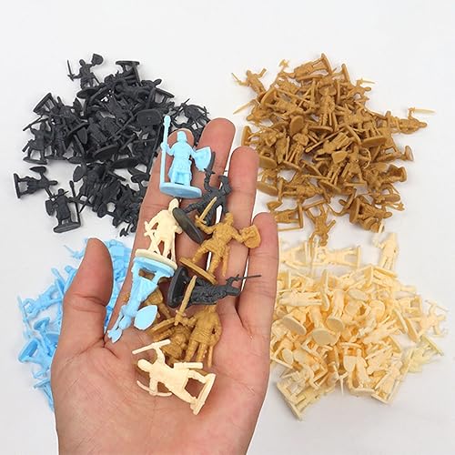 Miniatura 5 de 172 200Set Plastic Ancient Figures Toy Soldiers Men Swordsman Action Figure DIY War Scene Toys Blue