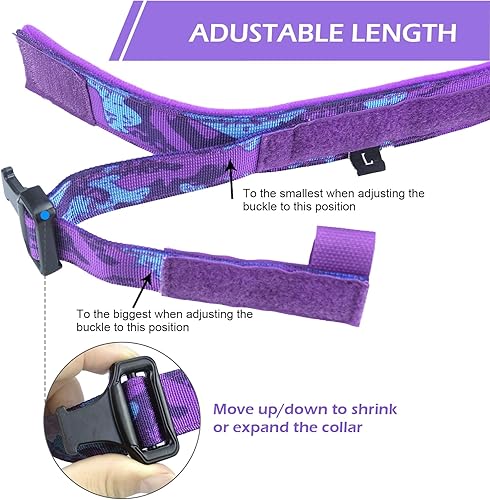 Miniatura 10 de Juego de collar táctico y correas elásticas para perro, collares de perro de camuflaje militar y correa con asa, collar K9 ajustable con hebilla de