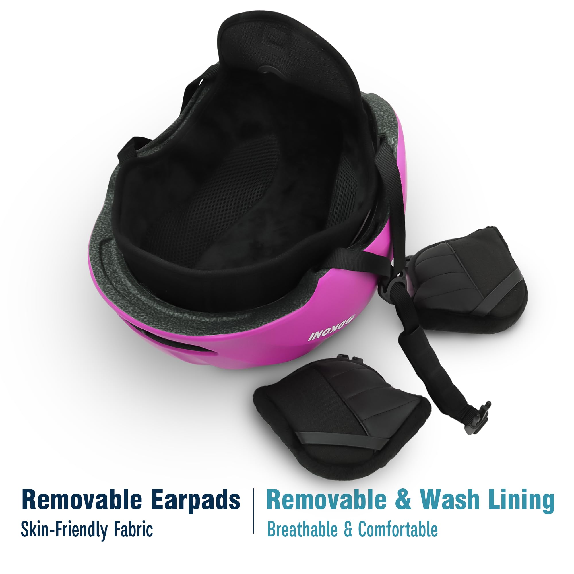 DKONI Casque de ski, de planche à neige pour homme et femme, système de ventilation réglable en deux étapes, casque de sports de neige pour adultes, jeunes et grands enfants